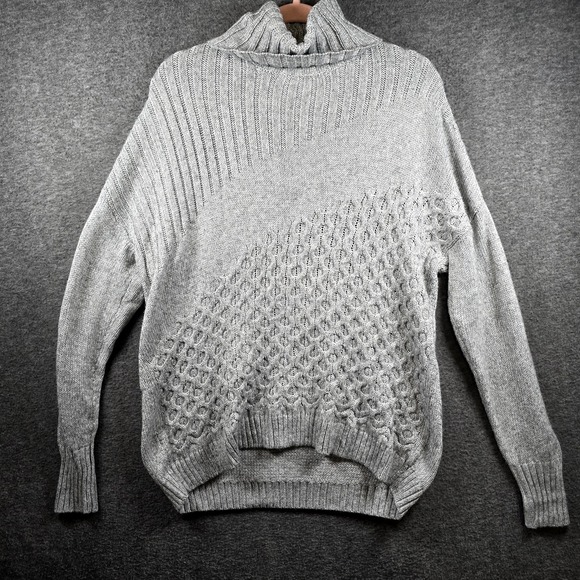 Nine West Sweaters - Nine‎ West Women M Grey Gray Pullover Turtleneck Sweater Triple Pattern  Comfy